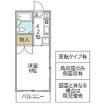 シェルブール 201号室 ｜ 茨城県水戸市姫子（賃貸アパート1K・2階・18.20㎡） その2