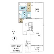 ユーサンヒルズ C 104号室 ｜ 茨城県東茨城郡茨城町長岡（賃貸アパート1LDK・1階・50.01㎡） その2