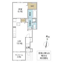 ブリス エイエム II 102号室 ｜ 茨城県水戸市愛宕町（賃貸アパート1LDK・1階・51.69㎡） その2