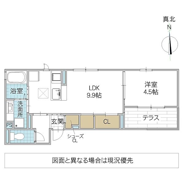 サンプラム 103号室｜茨城県水戸市白梅(賃貸アパート1LDK・1階・35.99㎡)の写真 その1