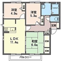 グランシャリオ F棟 201号室 ｜ 茨城県ひたちなか市大字東石川（賃貸アパート3LDK・2階・66.90㎡） その2