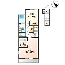 T-Flat A 207号室 ｜ 茨城県水戸市見川町（賃貸アパート1LDK・2階・42.84㎡） その2