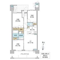 アネージュ勝田エクステージ 1206号室 ｜ 茨城県ひたちなか市石川町（賃貸マンション3LDK・12階・66.84㎡） その2