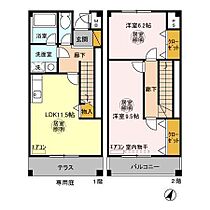 ロイヤルメゾン 103号室 ｜ 茨城県ひたちなか市東大島（賃貸テラスハウス2LDK・--・71.10㎡） その2