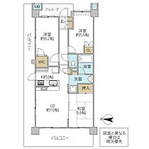 サンクレイドル勝田駅前ウィンフォート 501号室 ｜ 茨城県ひたちなか市勝田本町（賃貸マンション3LDK・5階・65.13㎡） その2