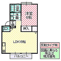 グランセジュール D 101号室 ｜ 茨城県ひたちなか市外野（賃貸アパート1LDK・1階・42.24㎡） その2