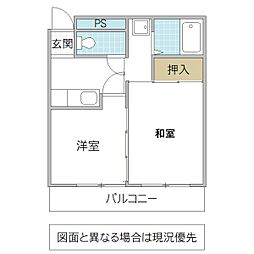 栄國マンション ワンルームの間取図画像