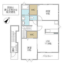 サンフレンズ C 202号室 ｜ 茨城県水戸市見川町（賃貸アパート2LDK・2階・58.80㎡） その2