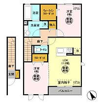 カーサ・ドマーニ 202号室 ｜ 茨城県水戸市堀町（賃貸アパート2LDK・2階・65.72㎡） その2