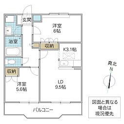 間取図画像 2LDK