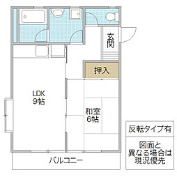 アメニティー青柳BE 1LDKの間取図画像