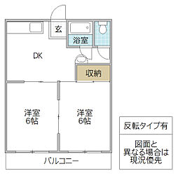 第一ビル 2DKの間取図画像