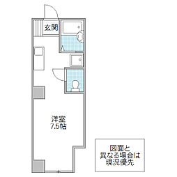 すざくHouse ワンルームの間取図画像