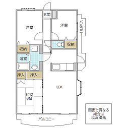 プレジデントヒル 3LDKの間取図画像