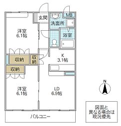 間取図画像 2LDK