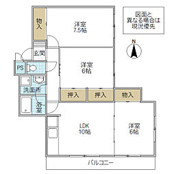 間取図画像 3LDK