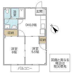 間取図画像 2DK