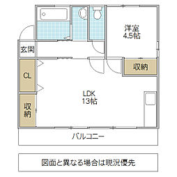 間取図画像 1LDK