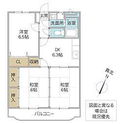 ひかりM・Y 3DKの間取図画像