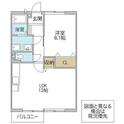間取図画像 1LDK