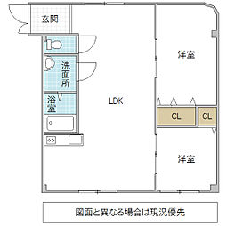 間取図画像 2LDK
