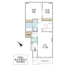 間取図画像 2LDK