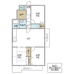 パークヒルズマルキ3 3SLDKの間取図画像