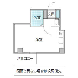サンライズ福甚 ワンルームの間取図画像