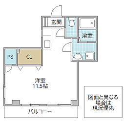 CITY5 ワンルームの間取図画像