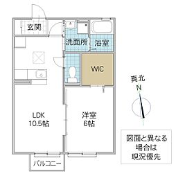ディアーナ 1LDKの間取図画像