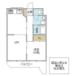 ソラーナ見川 1LDKの間取図画像