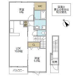 インノバール 2LDKの間取図画像