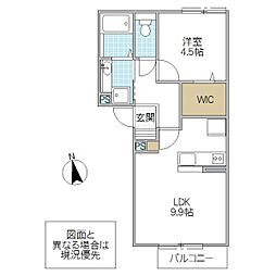 シャルムカツタ 1LDKの間取図画像
