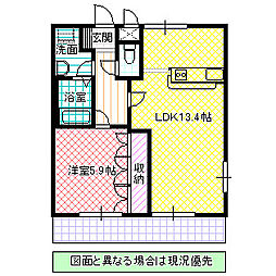 RUINSHILL 1LDKの間取図画像