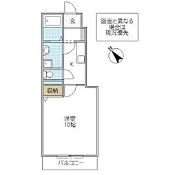 T-FlatA 1Kの間取図画像