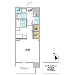 アルティザ水戸泉町 ワンルームの間取図画像
