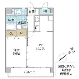 エミネンス大町 1LDKの間取図画像