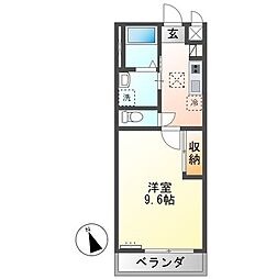 KY CUBE(ケーワイキューブ) 1Kの間取図画像