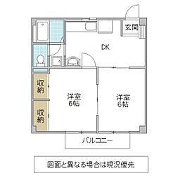 タウンズ永山 2DKの間取図画像