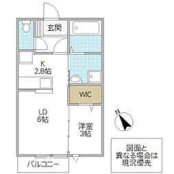 コンフォートS 1SKの間取図画像