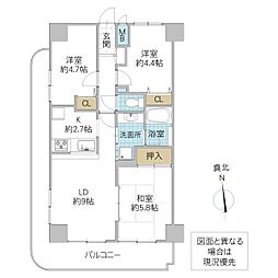 アイディーコート水戸 3LDKの間取図画像