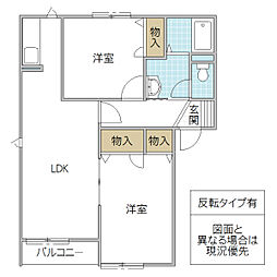 イーストスクエアD 2LDKの間取図画像