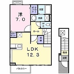 サンライトレジデンス水戸 1LDKの間取図画像