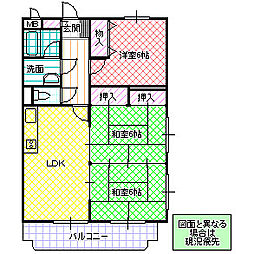 アムール 3LDKの間取図画像