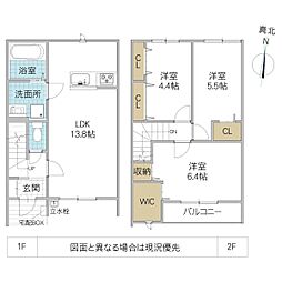 Arietta B 3LDKの間取図画像