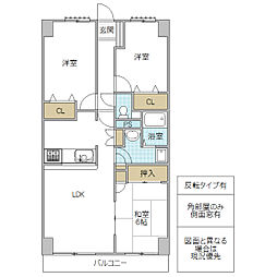 水戸スクウェアー 3LDKの間取図画像