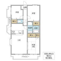 プレジデントヒル 3LDKの間取図画像