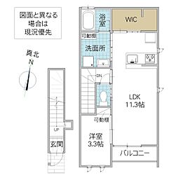 ROKU 1LDKの間取図画像