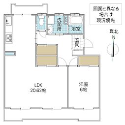 パークテラス長堀3号館 1LDKの間取図画像