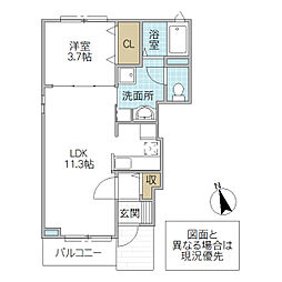フォルシア 1LDKの間取図画像